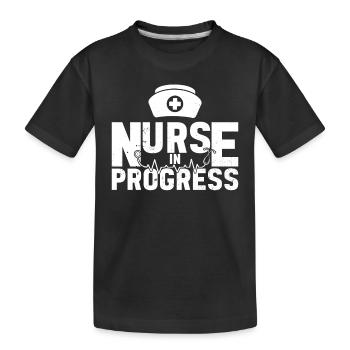 Nurse in progress - Hospital Nurse Nursing School - Kinder Premium Bio T-Shirt - Schwarz - Vorne