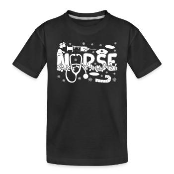 Nursing Hospital Nurse Merry Christmas Nurse - Kinder Premium Bio T-Shirt - Schwarz - Vorne
