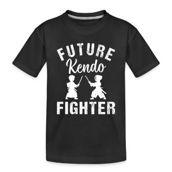 Baby Kendo Fighter - Future Kendo Fighter - Kids' Premium Organic T-Shirt - black - Front