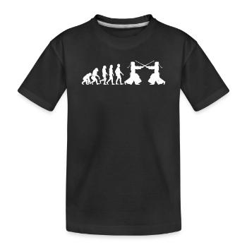 Kendo Fighter Kendo Evolution - Kids' Premium Organic T-Shirt - black - Front