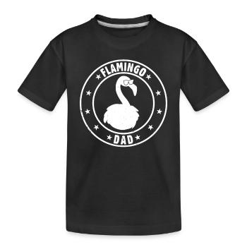 Flamingo Daddy Flamingo Dad Flamingo - Kinder Premium Bio T-Shirt - Schwarz - Vorne