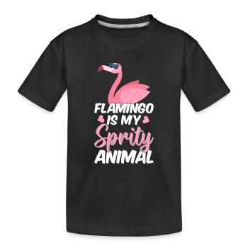 Flamingo is my spirit animal - Flamingo Lover - Kids' Premium Organic T-Shirt - black - Front