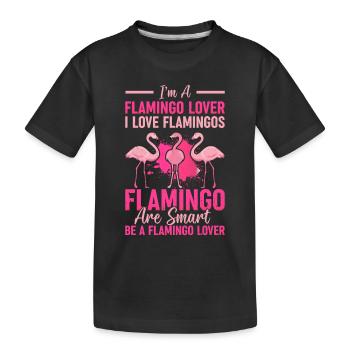 Pink Flamingo Les flamants roses sont intelligents Soyez un flamant rose - T-shirt bio Premium Enfant - noir - Devant
