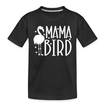 Flamant Maman Oiseau Flamant Maman - T-shirt bio Premium Enfant - noir - Devant