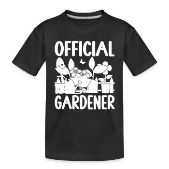 Jardinier officiel - Paysagiste Jardinage Hobby - T-shirt bio Premium Enfant - noir - Devant