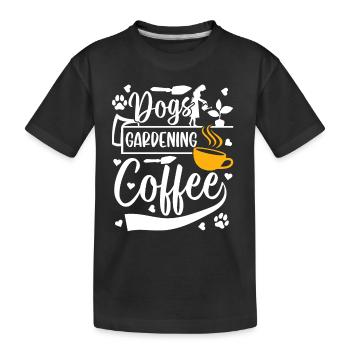 Hobby Jardinier Jardinier Filles - Chiens Jardinage - T-shirt bio Premium Enfant - noir - Devant