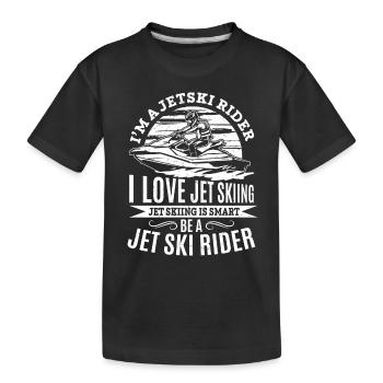 I love jet skiing jet skiing is smart Be a Jet ski - Kinder Premium Bio T-Shirt - Schwarz - Vorne