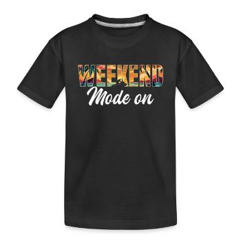 Jetski Week-end Mode On - Jetski Amusant Jetski - T-shirt bio Premium Enfant - noir - Devant