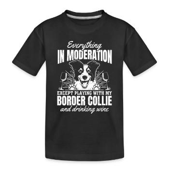 Border Collie Lover Dicton Border Collie - T-shirt bio Premium Enfant - noir - Devant