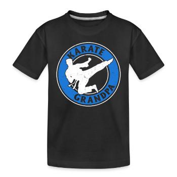 Karate Grandpa Karate Fighting Grandpa Karate - Kinder Premium Bio T-Shirt - Schwarz - Vorne