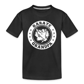 Karate Grandpa Karate Fighter - Kinder Premium Bio T-Shirt - Schwarz - Vorne