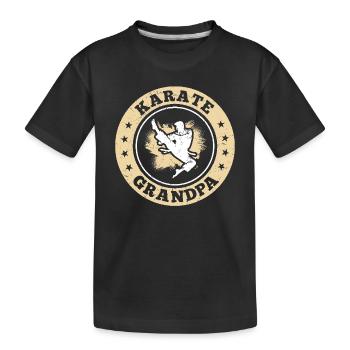 Fighting Karate Grandpa Karate Fighter - Kids' Premium Organic T-Shirt - black - Front