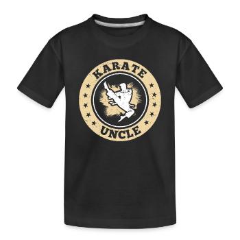 Fighting Karate Uncle Karate Fighter - Kids' Premium Organic T-Shirt - black - Front