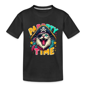 Carnival Cat Pirate Costume Party Time Cologne Alaaf - Kids' Premium Organic T-Shirt - black - Front