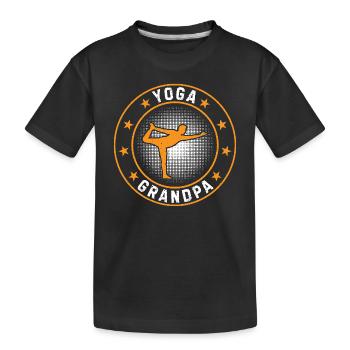Yoga Grandpa - Kinder Premium Bio T-Shirt - Schwarz - Vorne