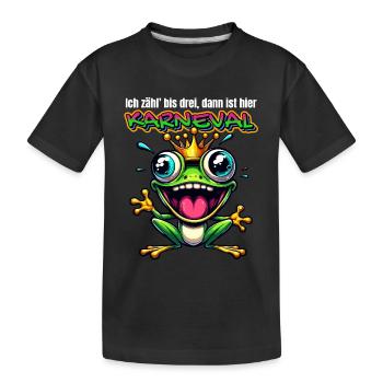 Carnaval Grenouille Grenouille Prince Cologne Alaaf Drôle - T-shirt bio Premium Enfant - noir - Devant