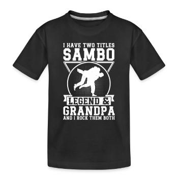 Sambo Grand-père Sambo Combattant Sambo Arts Martiaux - T-shirt bio Premium Enfant - noir - Devant