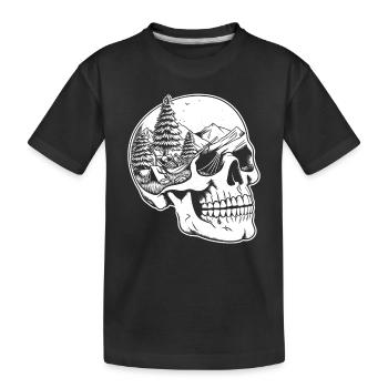 Nature Landscape Outdoor Hiking Mountain Lover - Kinder Premium Bio T-Shirt - Schwarz - Vorne