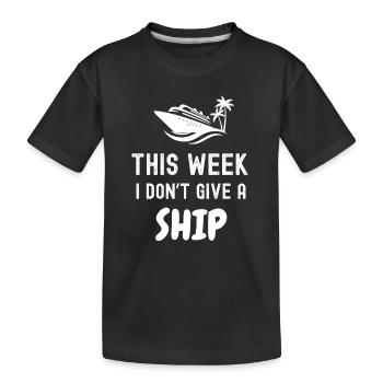 Kreuzfahrt Kreuzfahrtschiff Dampfer Meer Urlaub - Kinder Premium Bio T-Shirt - Schwarz - Vorne