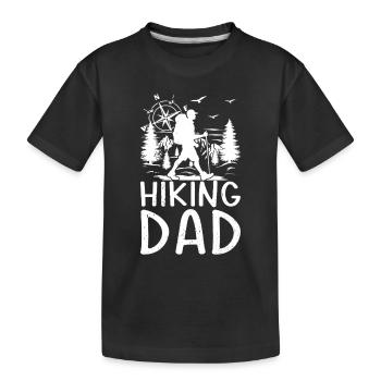 Hiking Dad Hiking Lover Mountain Hiking Daddy - Kinder Premium Bio T-Shirt - Schwarz - Vorne