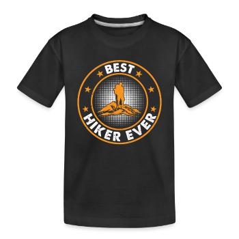 Best Hiker ever - Mountain Hiker Outdoor Hiking - Kinder Premium Bio T-Shirt - Schwarz - Vorne