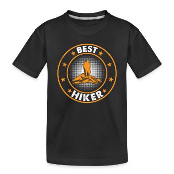 Best Hiker Outdoor Hiking Mountain Hiker - Kinder Premium Bio T-Shirt - Schwarz - Vorne