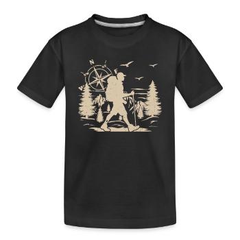 Randonnée en montagne Hommes Aventure Randonnée Homme - T-shirt bio Premium Enfant - noir - Devant