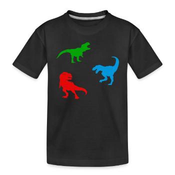 Silhouette de dinosaure T-Rex Silhouette de dinosaure - T-shirt bio Premium Enfant - noir - Devant