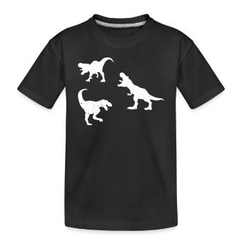Silhouette de dinosaure T-Rex dinosaure - T-shirt bio Premium Enfant - noir - Devant