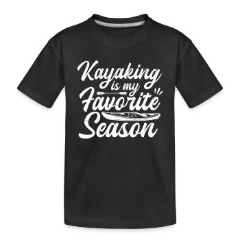 Le kayak est ma saison préférée - Kayaker Kayak - T-shirt bio Premium Enfant - noir - Devant