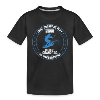 Some grandpas play bingo the best grandpas go - Kids' Premium Organic T-Shirt - black - Front