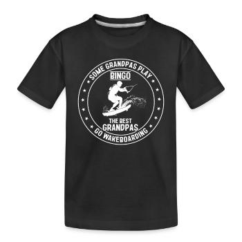 Some grandpas play bingo the best grandpas go - Kids' Premium Organic T-Shirt - black - Front