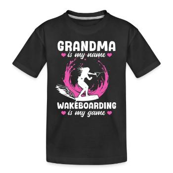 Wakeboarder Grandma est mon nom Wakeboard est mon - T-shirt bio Premium Enfant - noir - Devant
