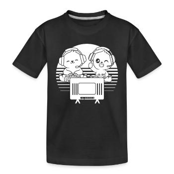 Video Gaming Sloth Gaming Funny Gaming Sloth - Kinder Premium Bio T-Shirt - Schwarz - Vorne