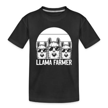 Llama Lover Funny Alpaca - Llama Farmer - Kinder Premium Bio T-Shirt - Schwarz - Vorne