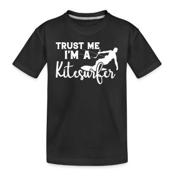 Kiteboarding Lover - Croyez-moi, je suis un kitesurfeur - T-shirt bio Premium Enfant - noir - Devant