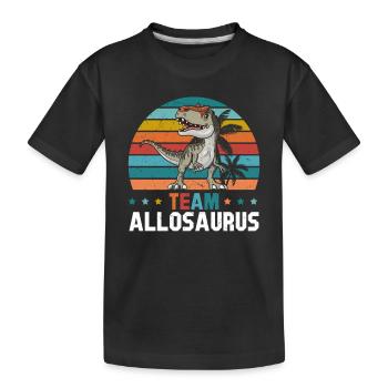Dinosaur Funny Dino Lover - Team Allosaurus - Kids' Premium Organic T-Shirt - black - Front