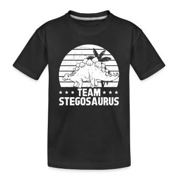 Team Stegosaurus - Dinosaur Funny Dino - Kids' Premium Organic T-Shirt - black - Front