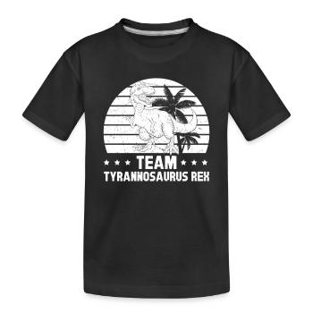 Équipe Tyrannosaurus Rex - Dinosaure Drôle Dino - T-shirt bio Premium Enfant - noir - Devant