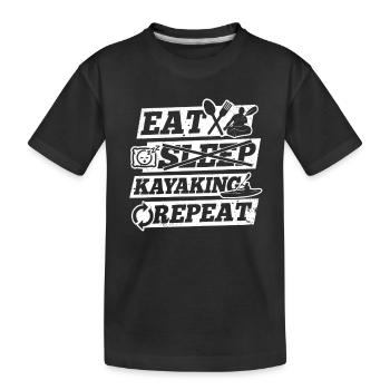 Canoë Kayak - Eat Sleep Kayak Repeat - T-shirt bio Premium Enfant - noir - Devant