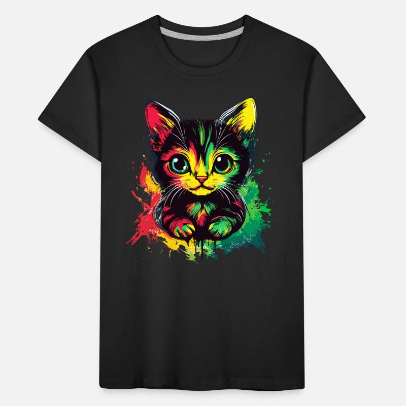 Style de chat rasta T-shirt bio Premium Enfant