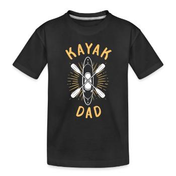 Canoeing Kayaking Dad Kayaker Kayak Dad - Kinder Premium Bio T-Shirt - Schwarz - Vorne