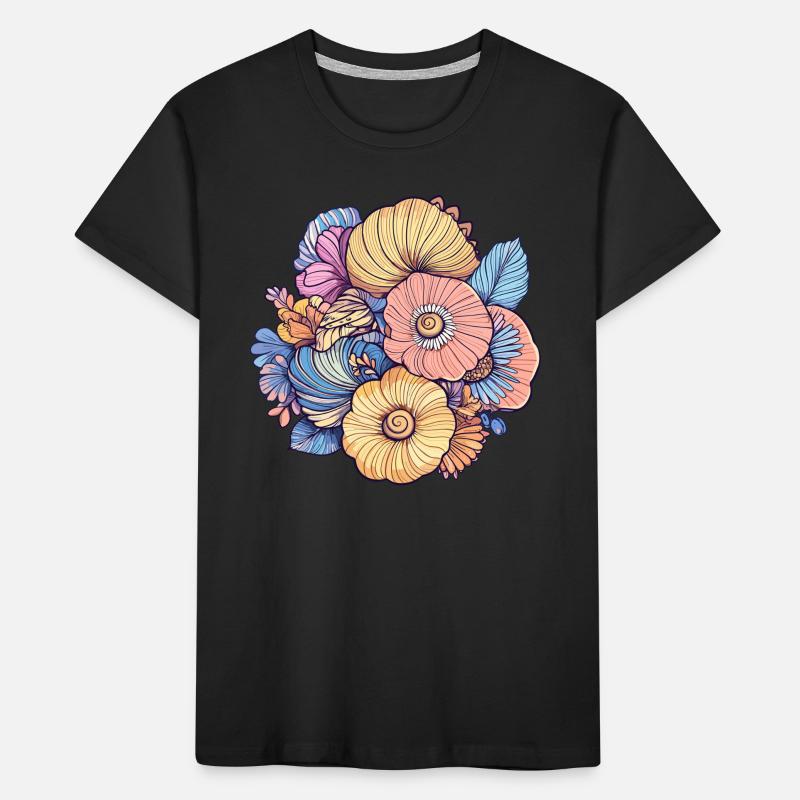 Composition florale colorée T-shirt bio Premium Enfant