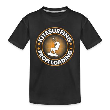 Kiteboarding Kitesurfer - Kitesurfing pro - Kids' Premium Organic T-Shirt - black - Front