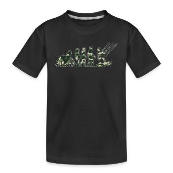 Kitesurfing Evolution Watersports Kiteboarding - Kinder Premium Bio T-Shirt - Schwarz - Vorne