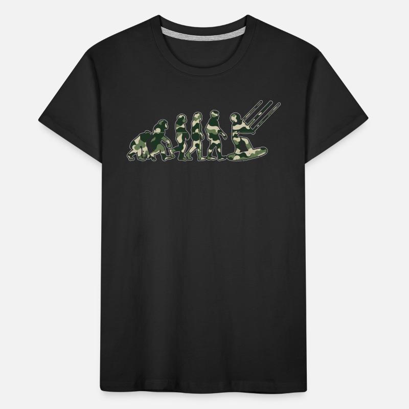 Kitesurfing Evolution Watersports Kiteboarding Kids' Premium Organic T-Shirt