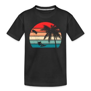 Sports nautiques Kitesurf Kitesurf - T-shirt bio Premium Enfant - noir - Devant