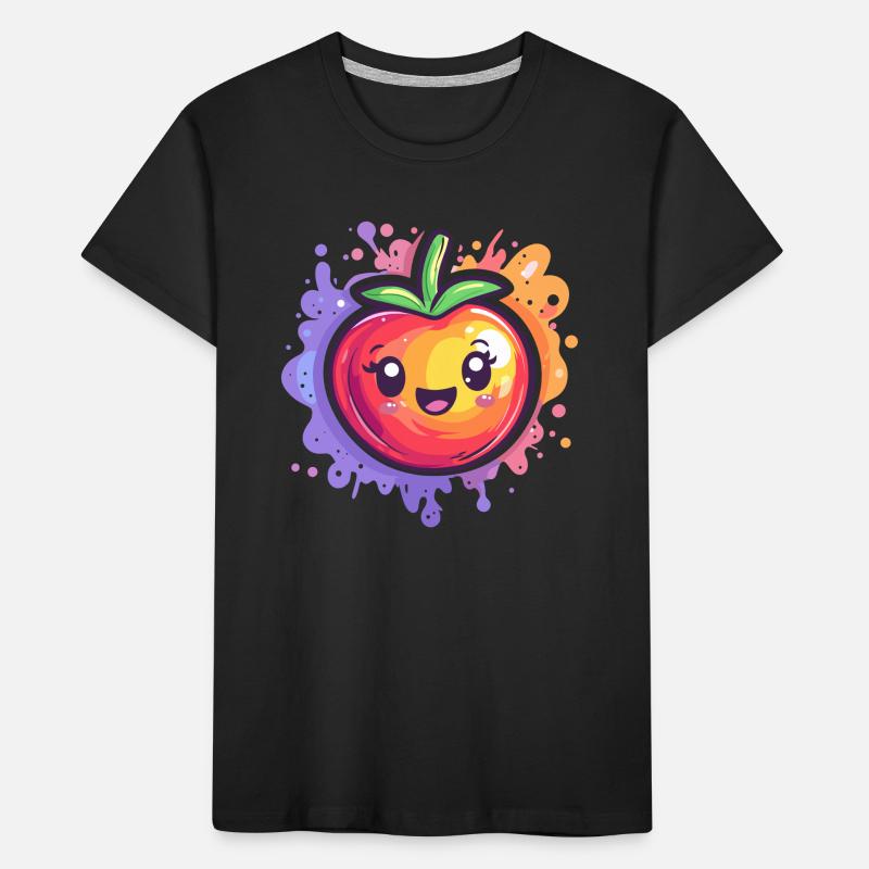 Tomate mit Splash Kinder Premium Bio T-Shirt