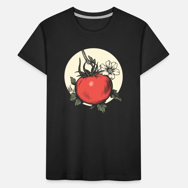 Tomate esthétique avec fleur T-shirt bio Premium Enfant
