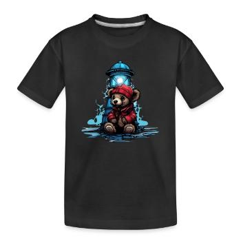 Ours au phare - T-shirt bio Premium Enfant - noir - Devant